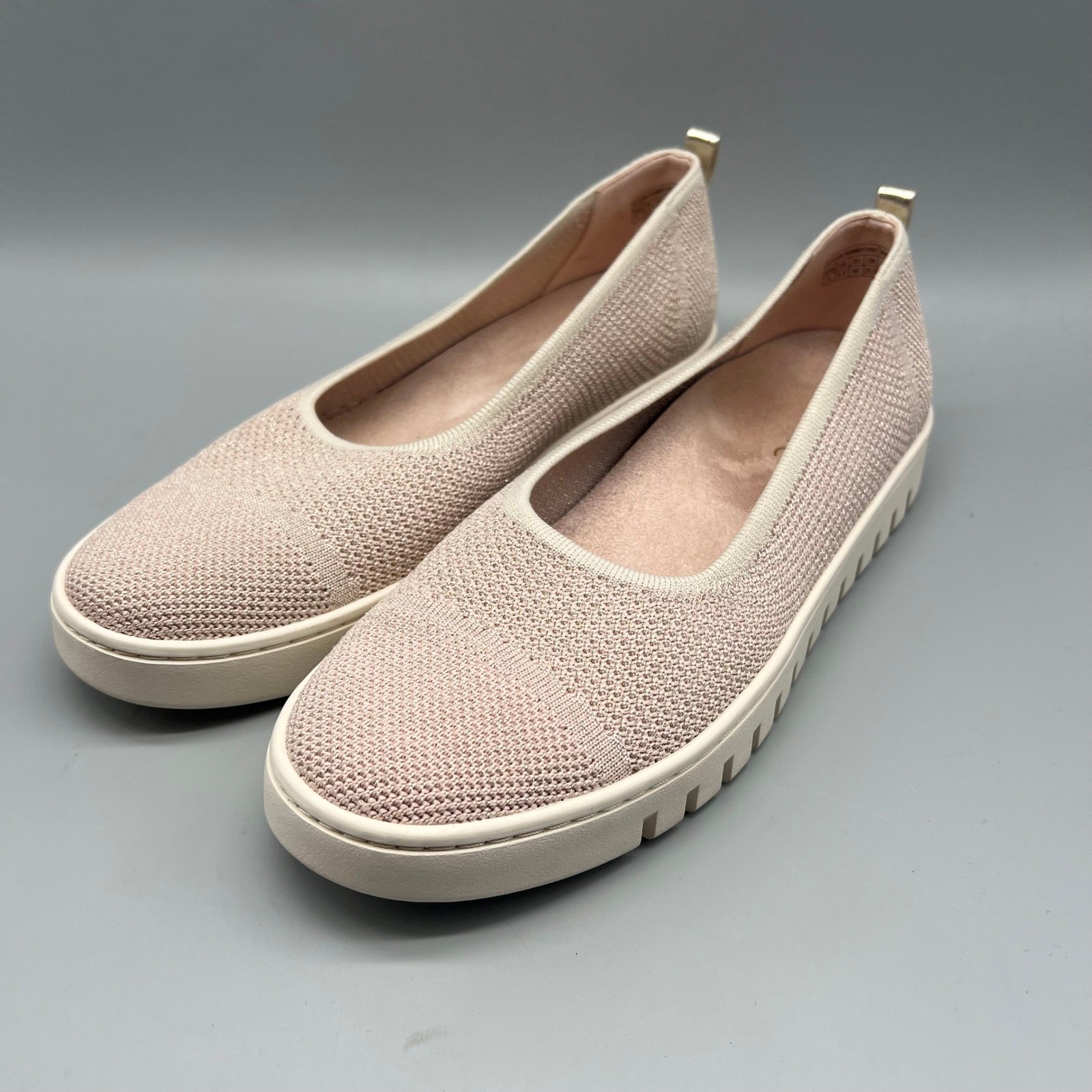 Vionic Uptown Skimmer Knit Women Size 9 Pink Orthotic Slip On Loafers EUC