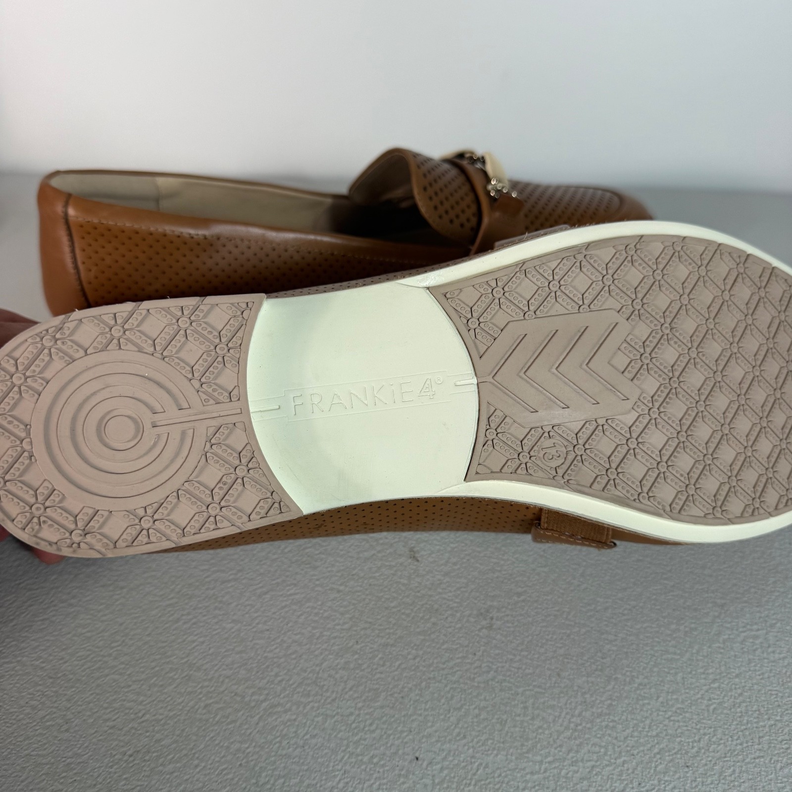 Frankie 4 Jenn Tan Brown Leather Slip On Women’s US 13 UK 10.5 EUR 45 Near New