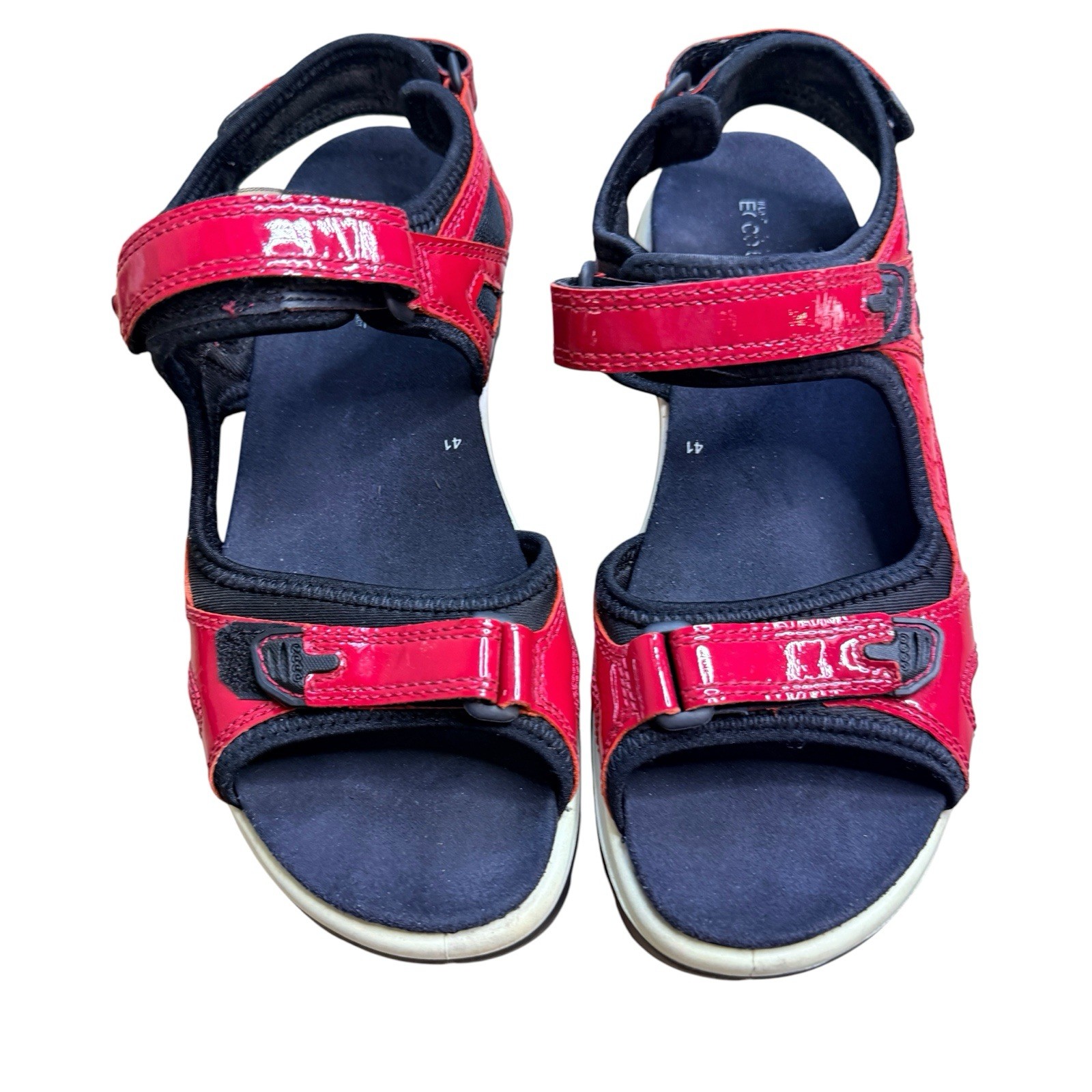 Ecco Offroad Nubuck Yucatán Red Leather Women’s Walking Sandals US Size 10