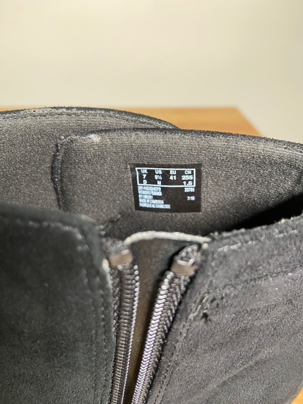Black Suede Ankle Boots for Women. Clarks. US Size 9.5. 3 1/4 Inch Heel.