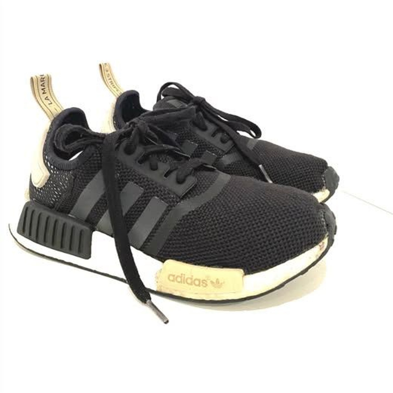 Adidas NMD R1 Black Boost Mesh Running Walking Athletic Sneakers Women’s 6.5