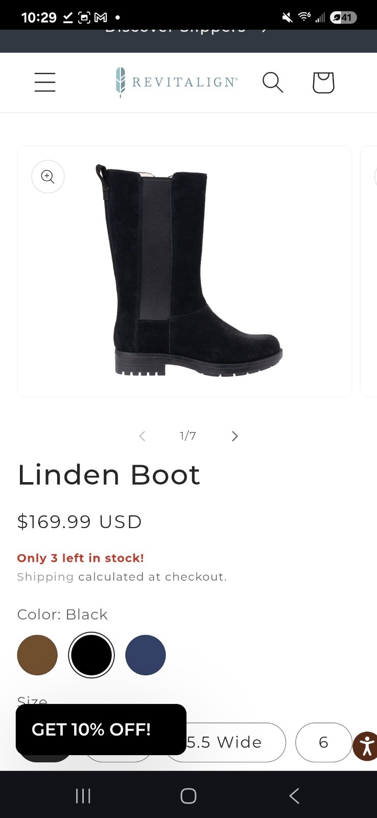Revitalign Linden Boots New In Box Black 6.5 Womens Winter Fashion Spring