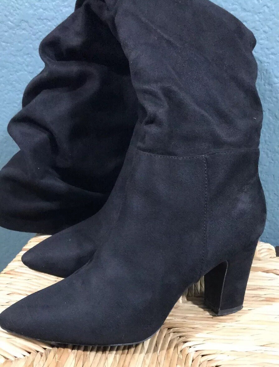 Chinese Laundry Rami Suedette Black Knee High Boot Womens Size 7.5