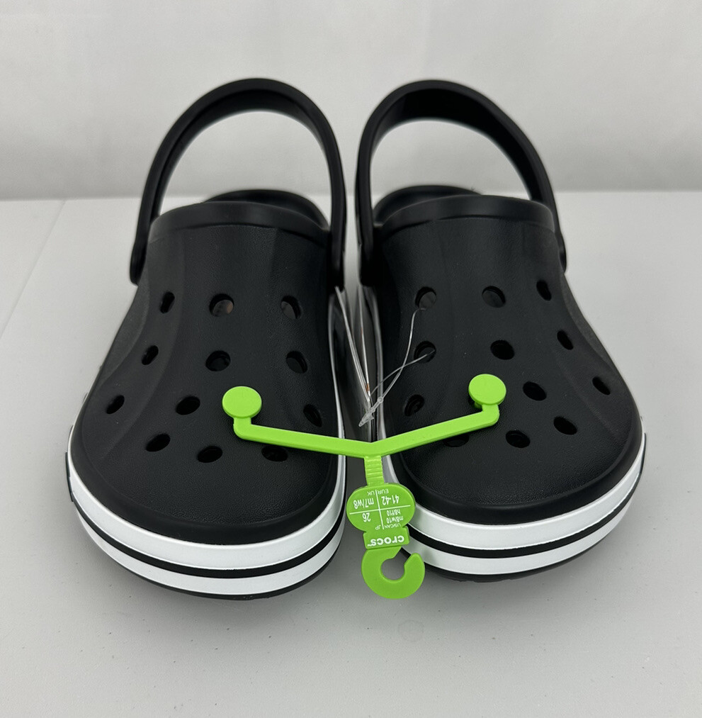 Crocs Bayaband Clog Unisex Women’s US Size 10 Black & White 205089-066 NWT