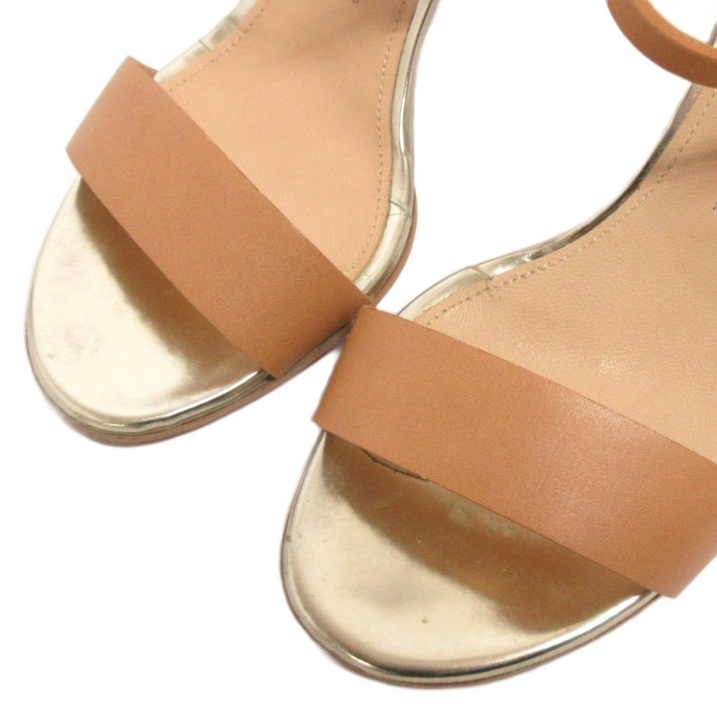 Pellico Leather Beige Pumps 3.5(22.5cm) AB Condition Adjustable Strap
