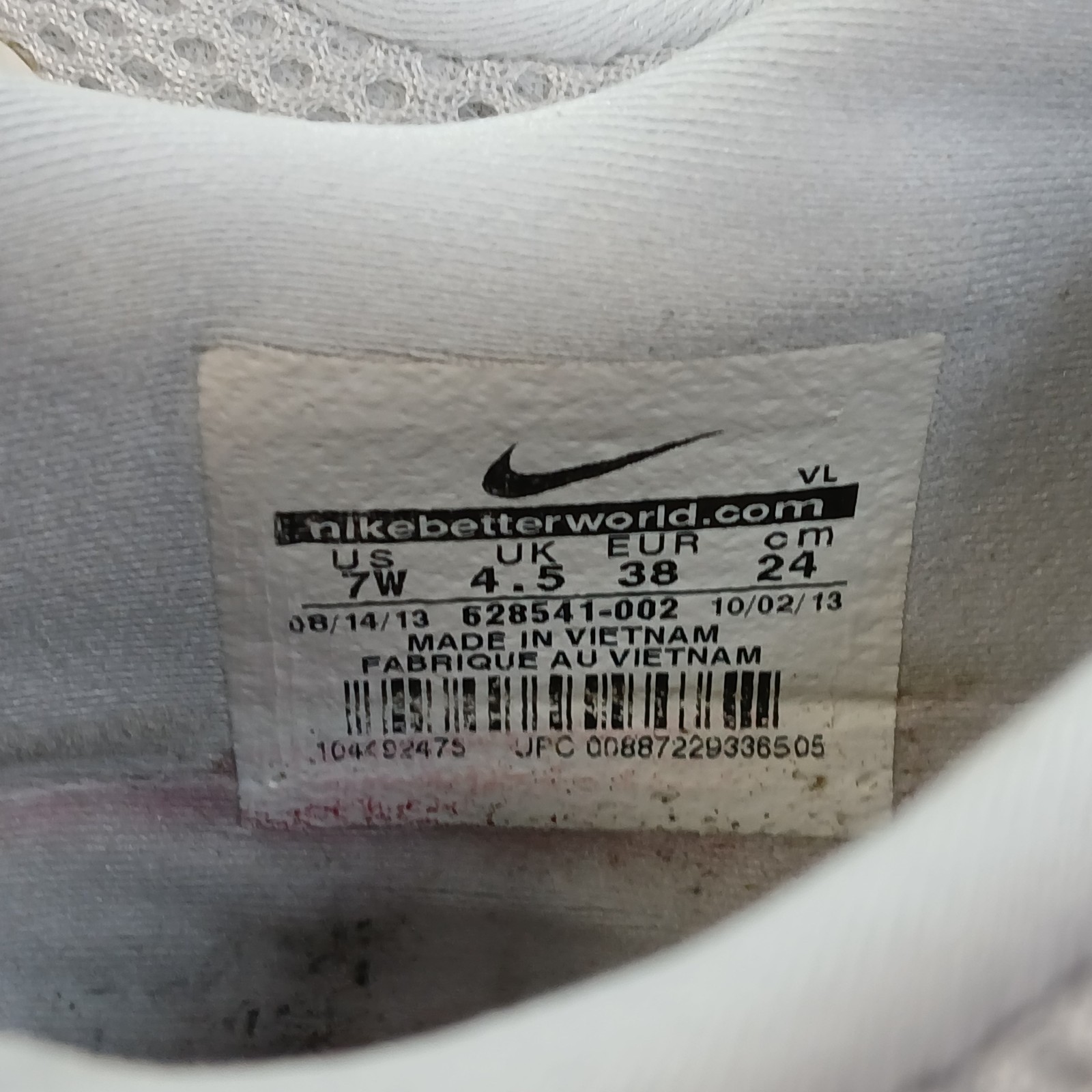 NIKE Lunar Summer Lite 2 Golf Shoes Sz 7 W White Gray 628541-002