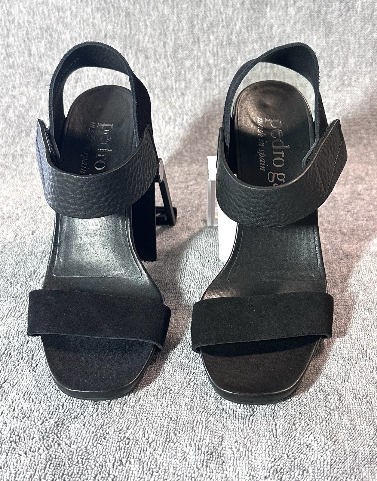 NWOB Pedro Garcia Nara Black Suede/Leather Ankle Strap Sandals SizeEU39 MSRP$575
