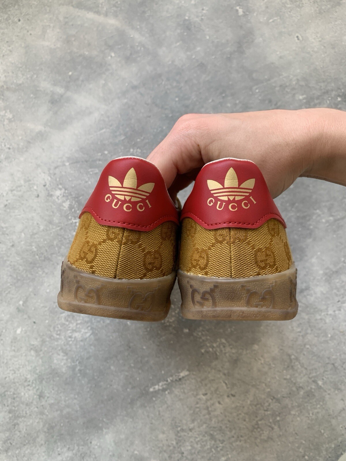 ADIDAS x GUCCI GAZELLE MONOGRAM WOMEN’S SHOES SIZE US 7 UK 5 1/2 EU 38 2/3