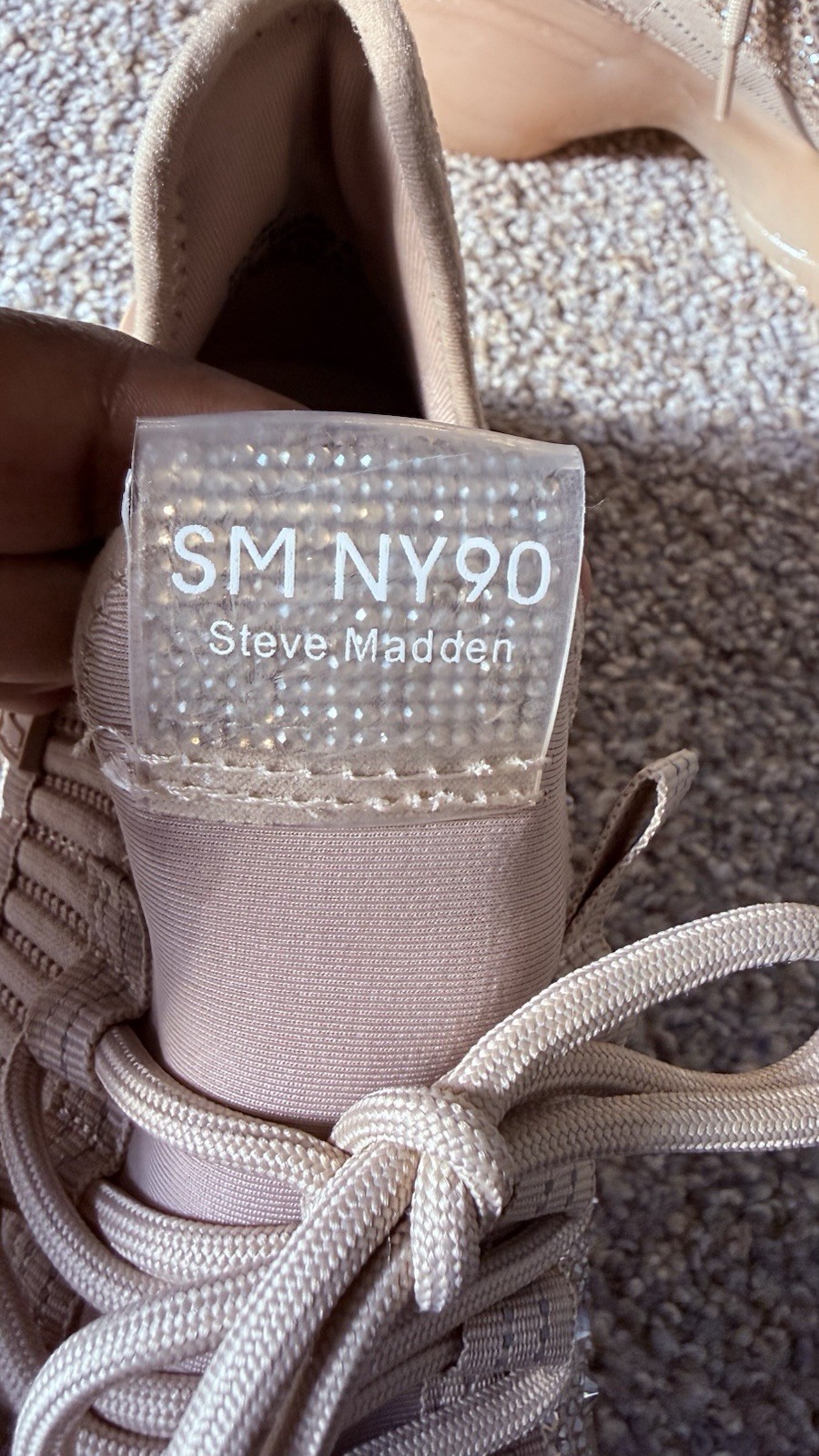 Steve Madden Maxima Blush Rhinestone Chunky Sneakers Womens 9.5 SM NY90 MAX10851