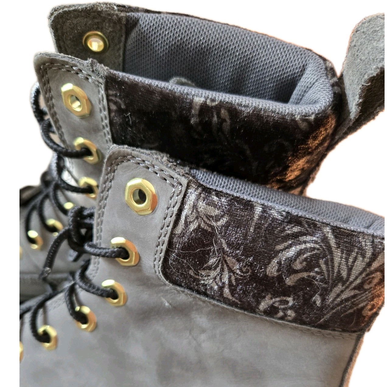 Timberland Sky 6 Inch Women Size 8.5 Rebotl Gray Clunky Lace Up Boots New,