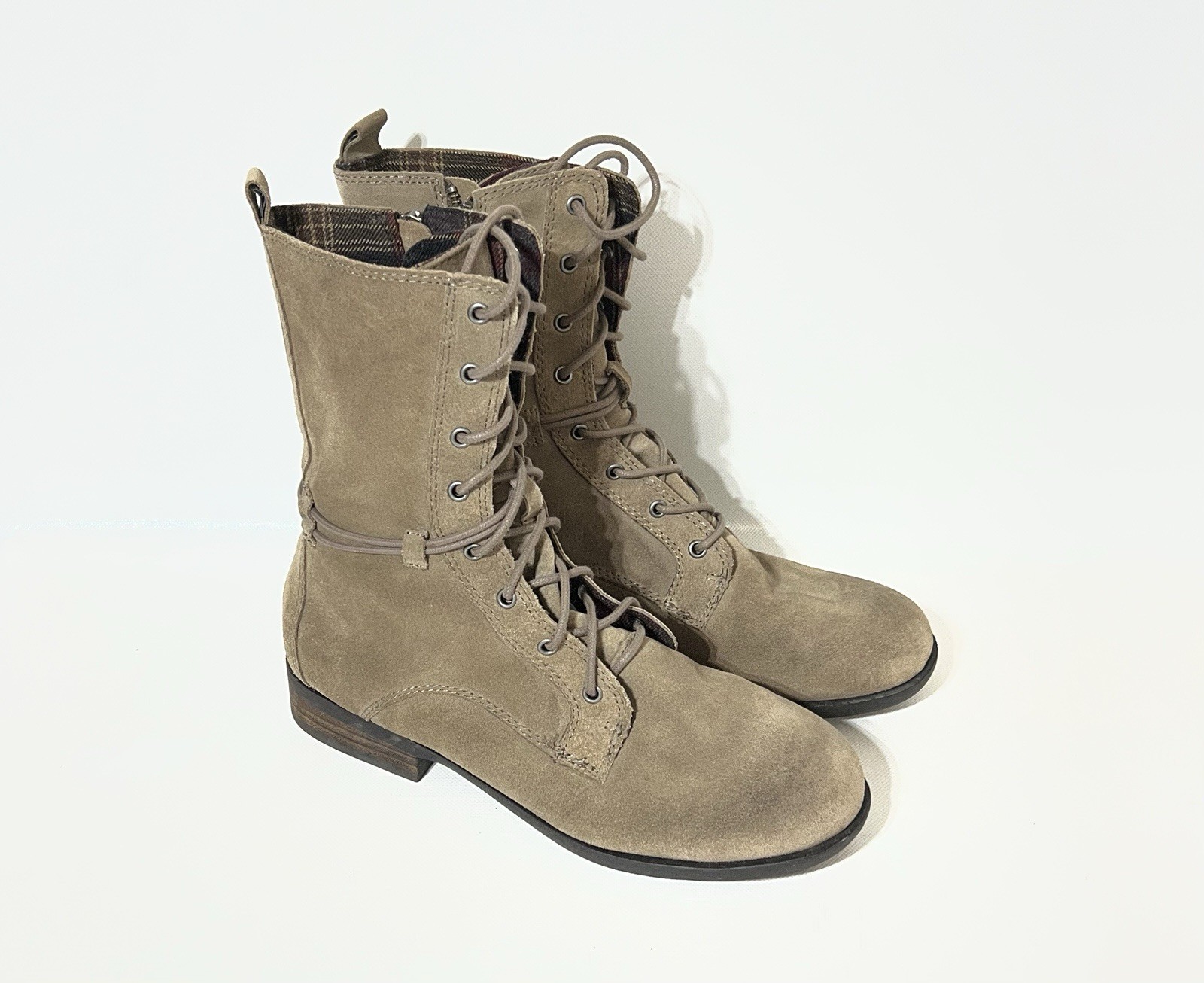 Brown Leather Lace Up Boots Whimsigoth Punk Grunge Victorian Women’s Size 10
