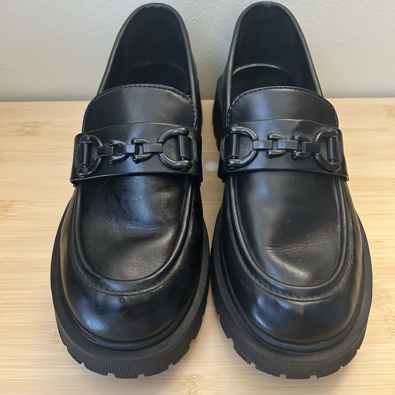MUDD Chunky Platform ‘Roey’ Loafers Lug Sole Vegan Goth Lolita Vintage Y2k Sz 9