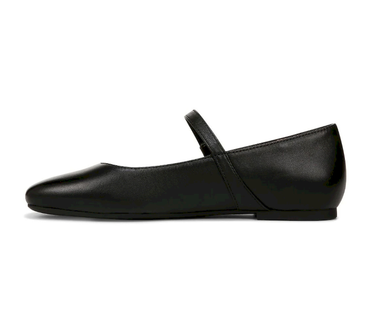 Vionic Alameda Mary Jane Flat – Black Leatherr, MEDIUM