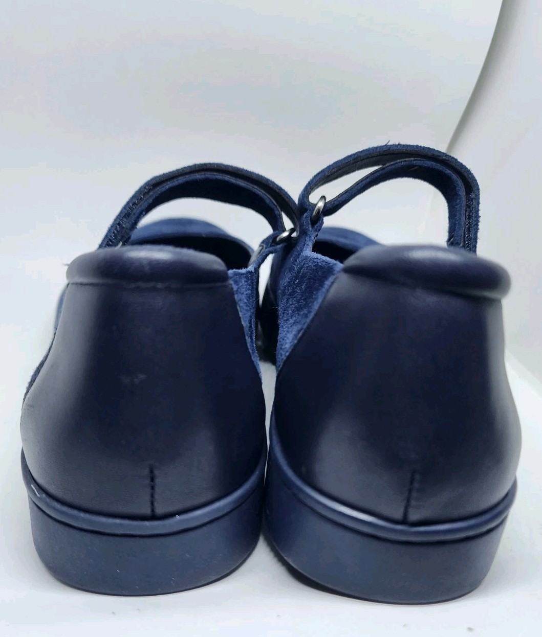 Vionic Uptown Mary Jane Shoes Blue Suede Comfort Preppy Academia EU 39 US 8.5