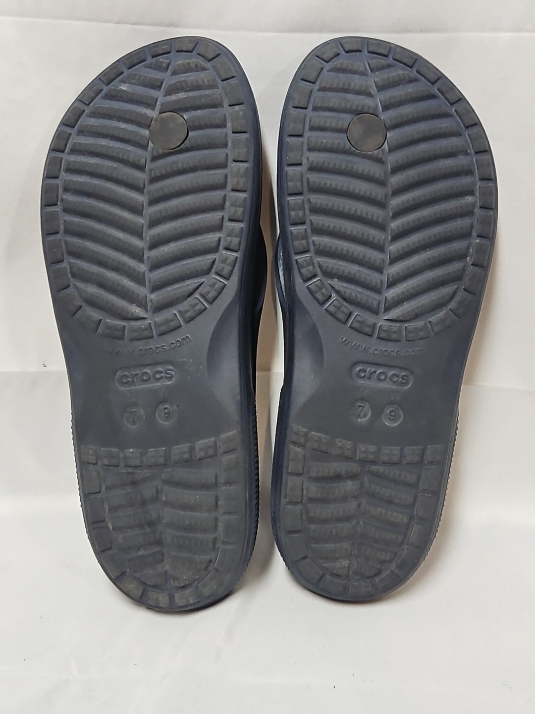 Crocs Baya II Flip Flop Thong Sandals Unisex Navy Blue Women’s Size 9 Men Sz 7