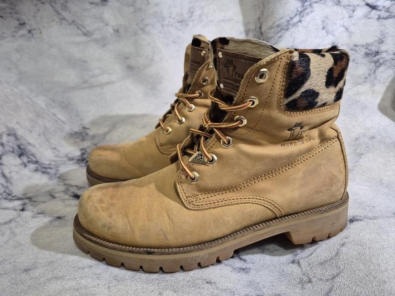 women panama jack boots orange leather 41