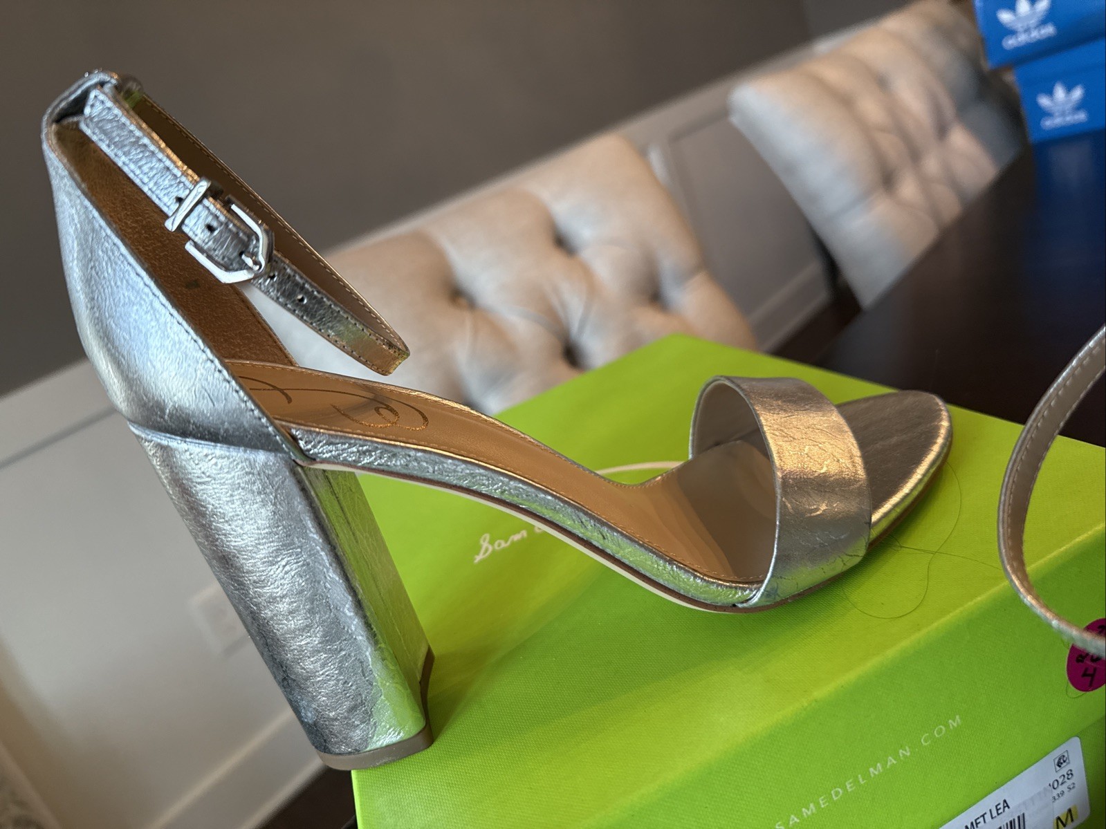 Women’s Size 8.5 Sam Edelman Yaro Silver Heels