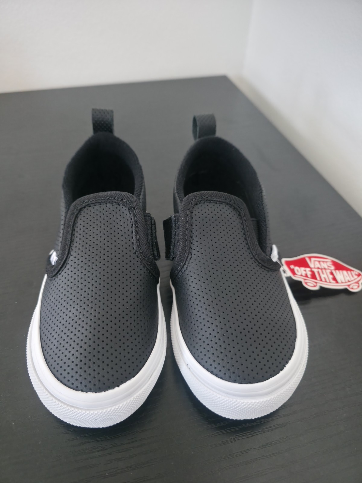 Vans Slip-On V Shoes EU (perf) Black / True White Size 8.5 TD