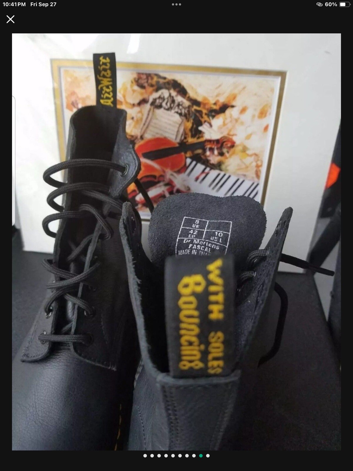 Women’s Shoes Dr. Martens PASCAL 8 Eye Leather Boots 13512006 BLACK VIRGINIA
