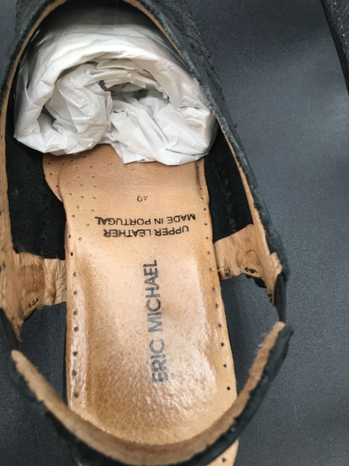 Eric Michaels Women’s Suede Leather Shoes Size 40 / 7M Black «MISTY»