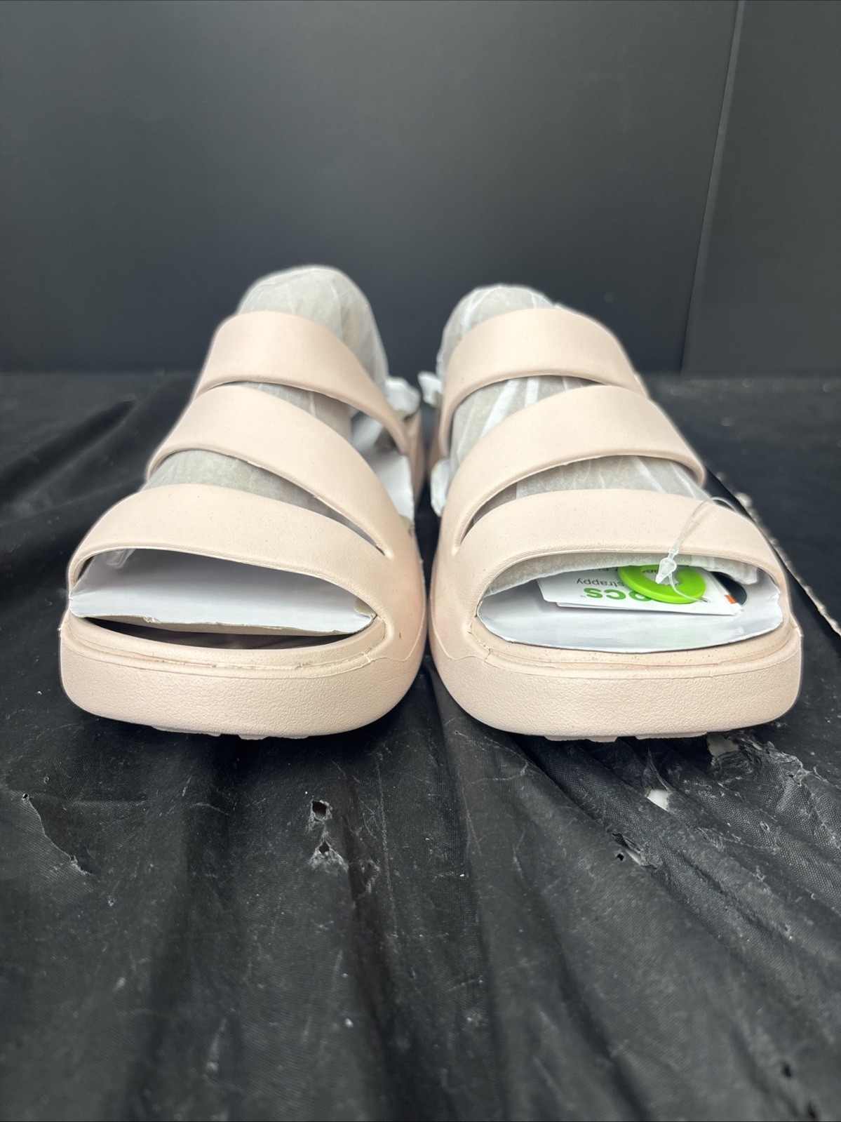 Crocs Getaway Strappy Sandals Slide Comfort Casual Beige Women’s Size 7 NWOB