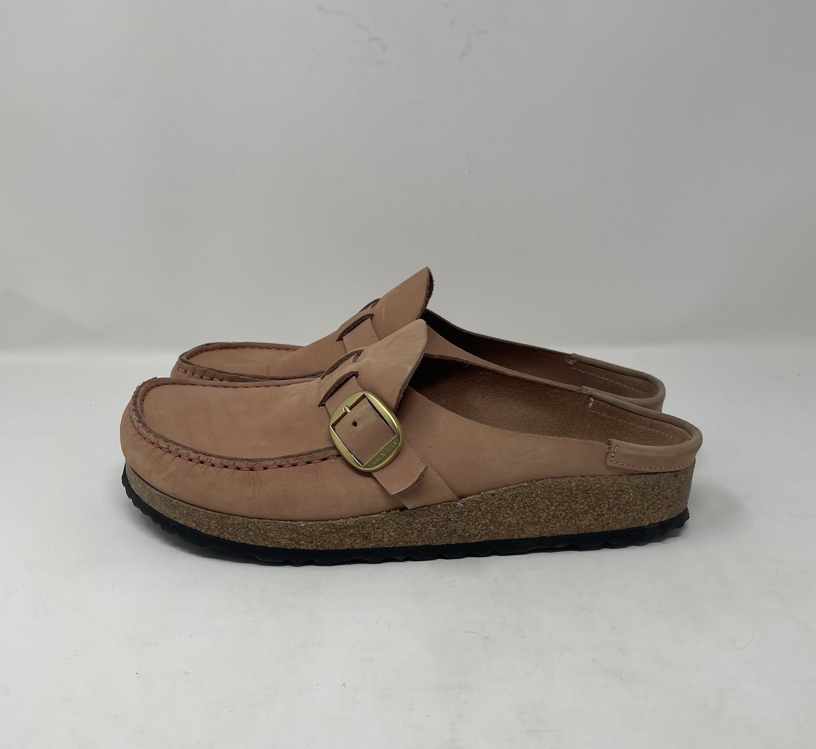 Birkenstock Women Leather Buckley Clog Mules Shoes Size 40