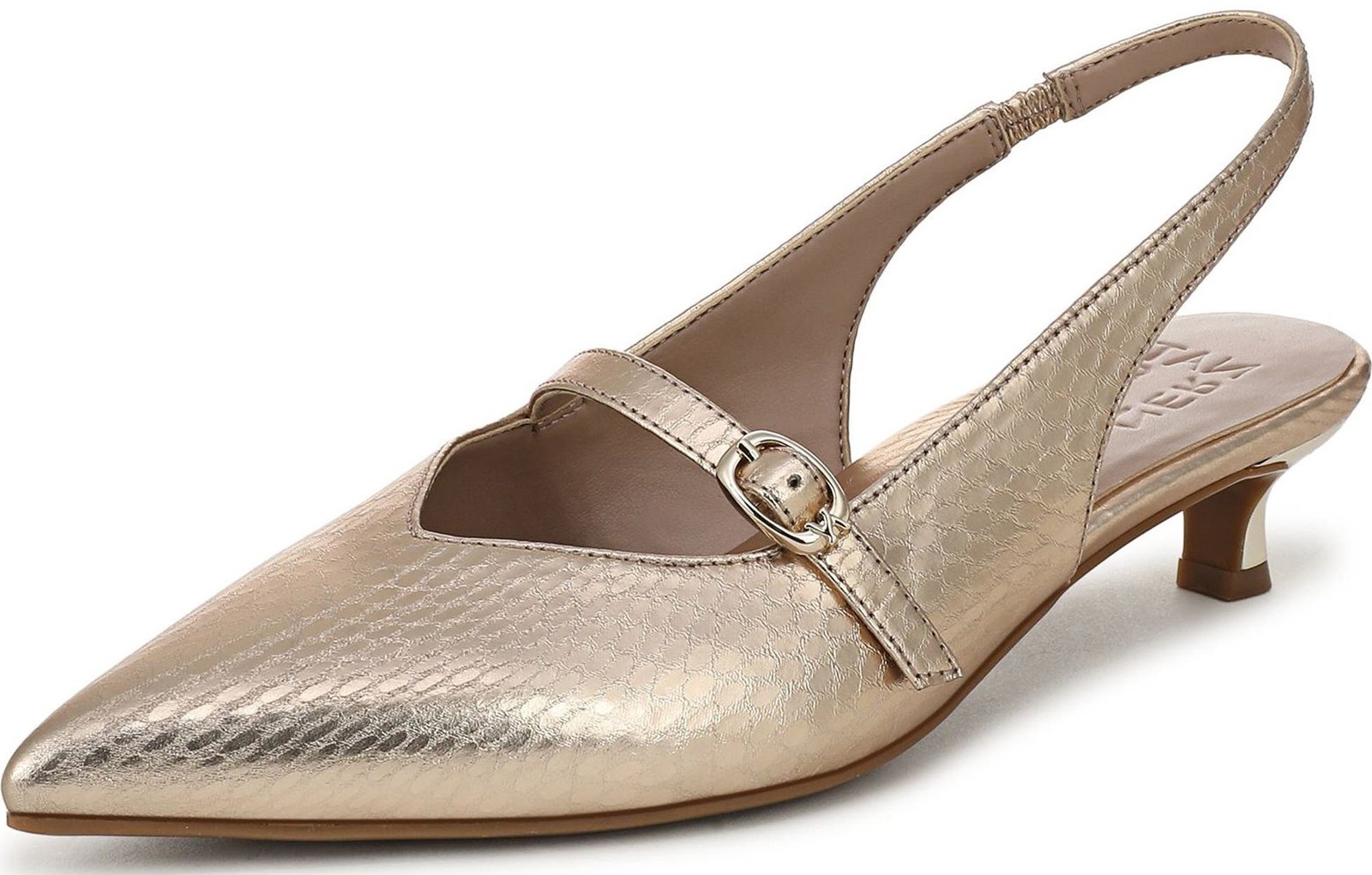 Naturalizer Women’s Grayson Mary Jane Slingback Pump Light Champagne Metallic