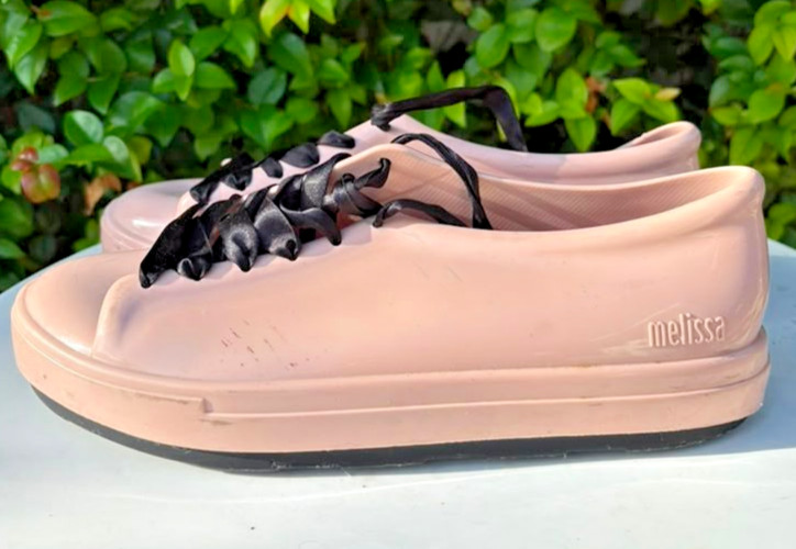 Melissa Be + Disney Mickey/Minnie Mouse Low Top Sneakers Pink/Black W10