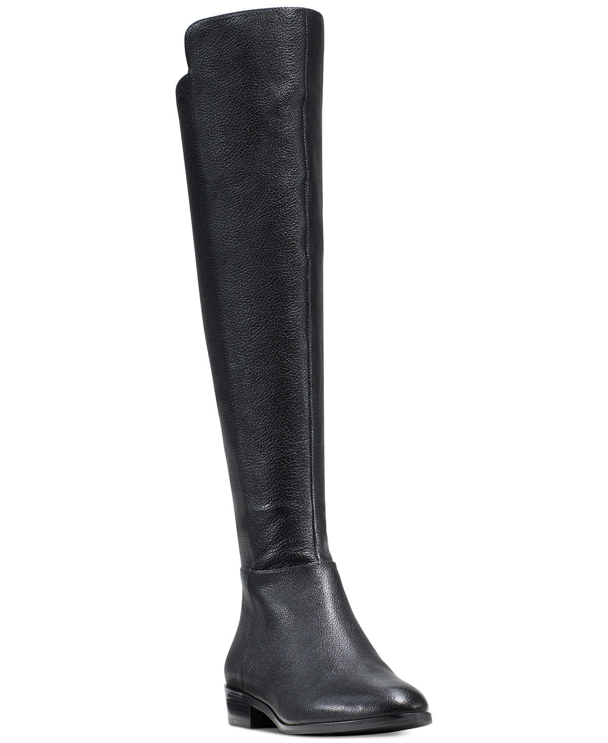MICHAEL KORS BROMLEY RARE ALL LEATHER SILVER LOGO ZIPPER TALL BOOTS I LOVE SHOES