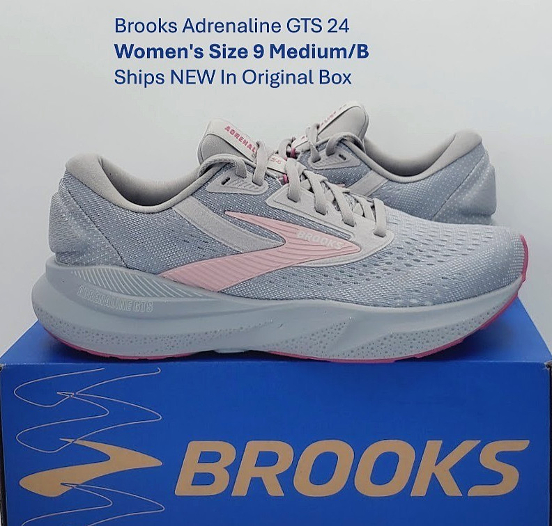 Brooks Womens (Size 9 Medium Width) Adrenaline GTS 24 Running Shoes Gray