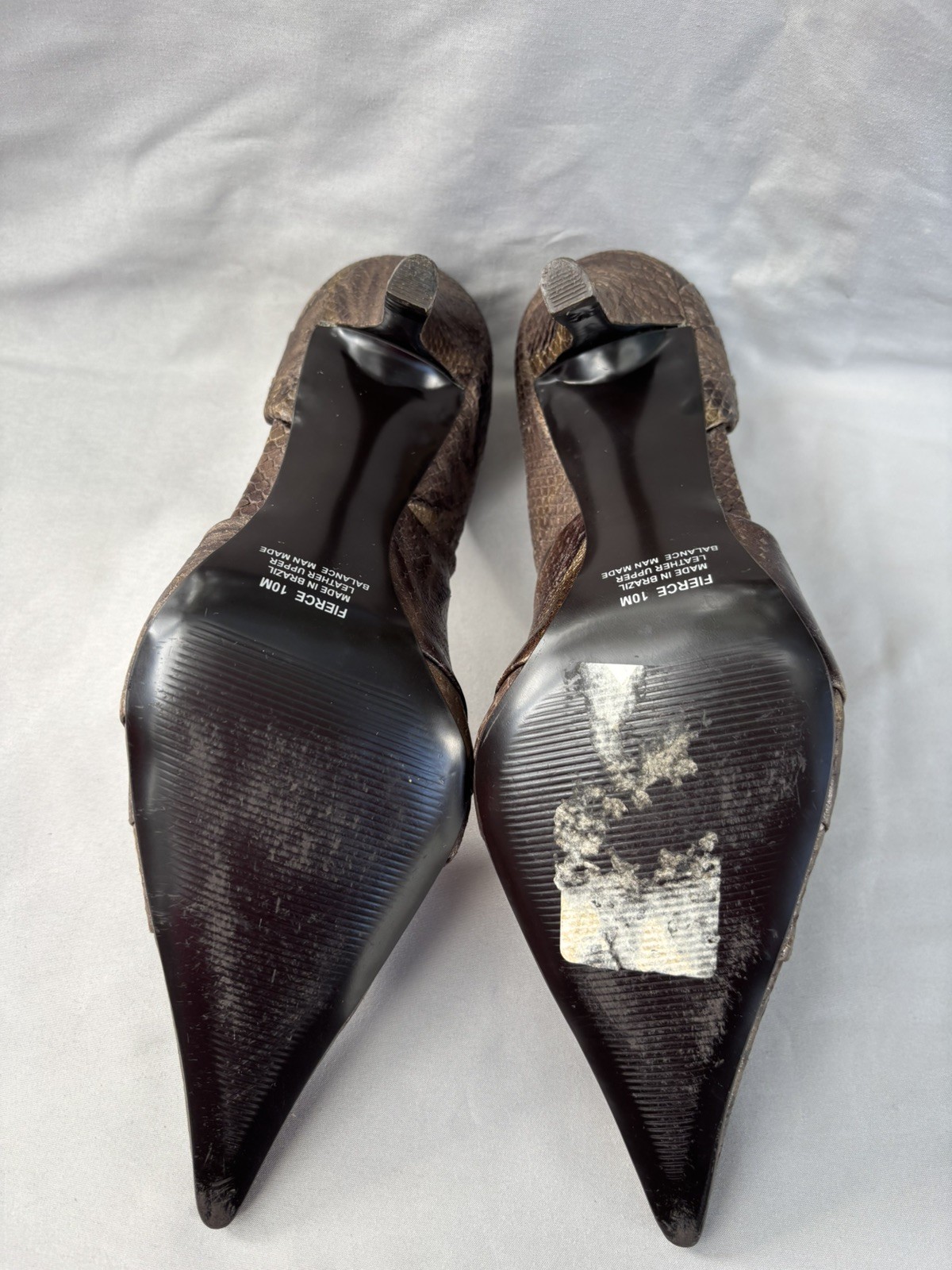 Carlos by Carlos Santana Snake Print Leather Pointed Toe Heels Women’s Size 10M
