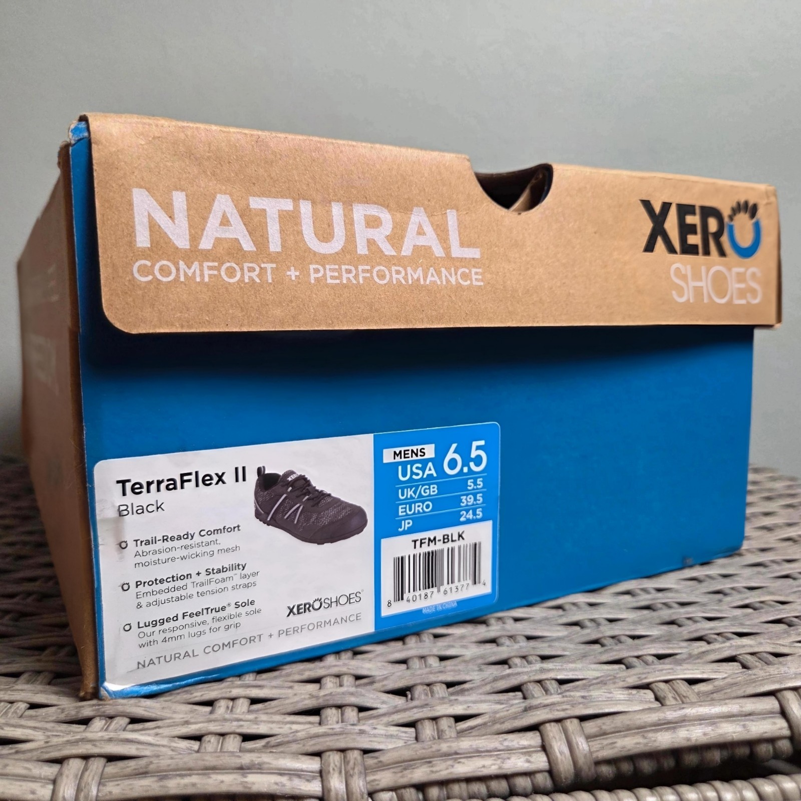 NIB! XERO Shoes Barefoot TerraFlex II Trail Sneakers Women Wide Toe Box Black