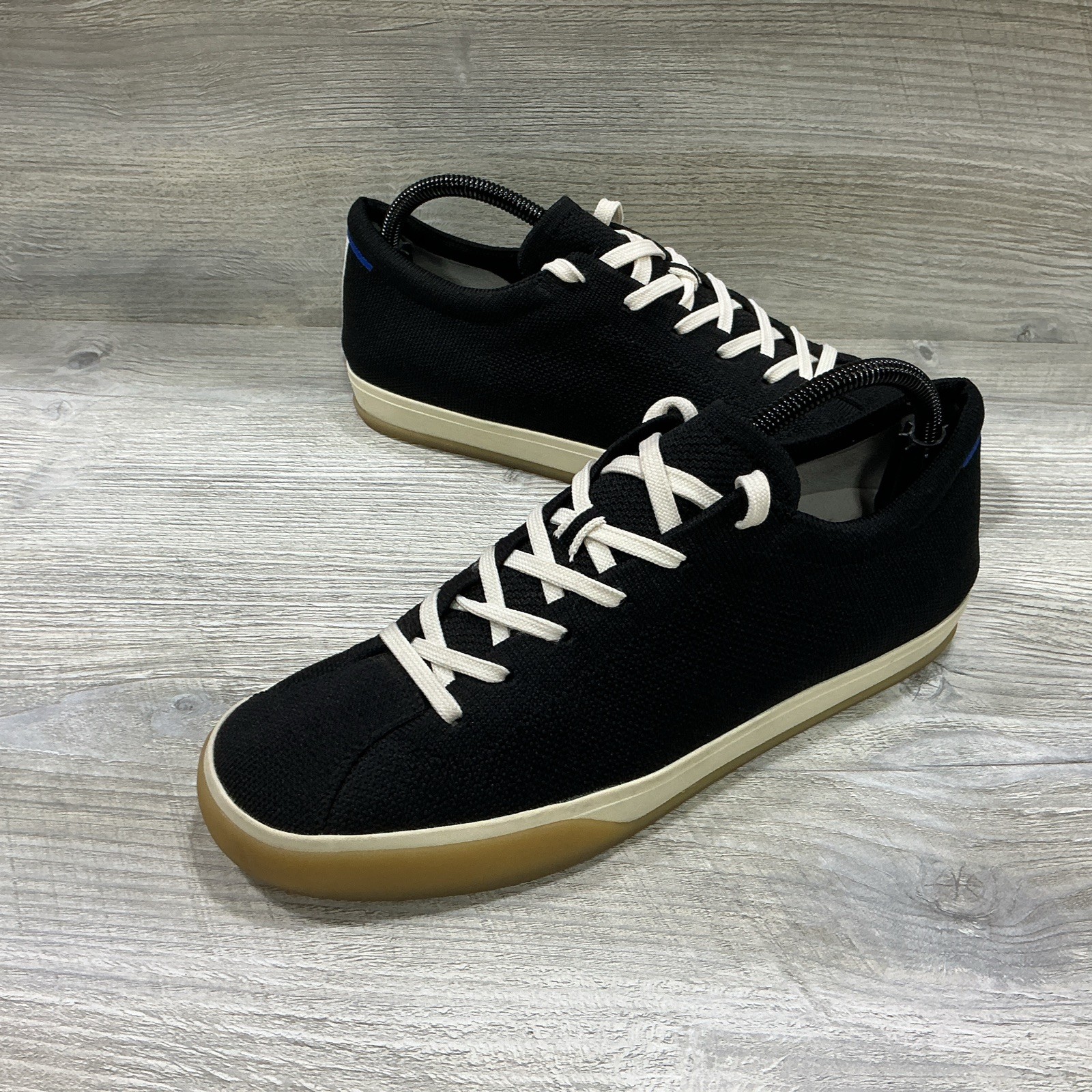 Rothy’s The Lace Up Sneaker Soft Flexible Knit Comfort Cushion Black Womens 10.5