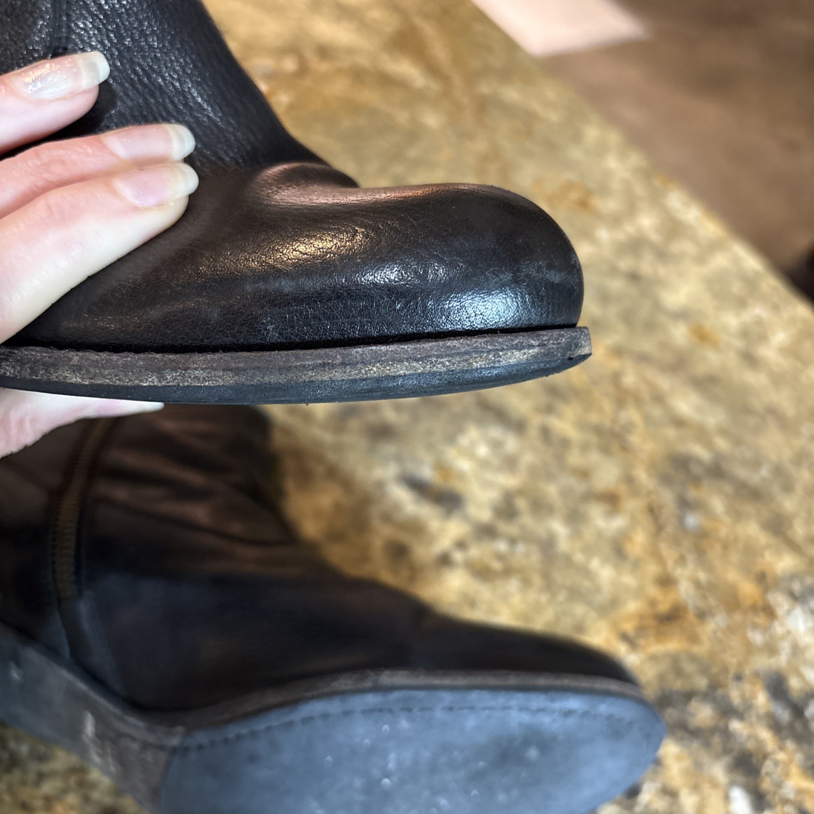 N.D.C. Made by Hand Women Black Leather Heeled Ankle Boots 39 US 9