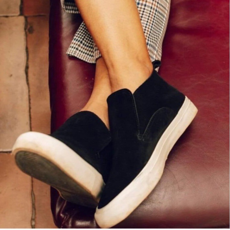 SeaVees x Derek Lam Huntington Middie Black Suede Slip On Sneaker Sz 6.5