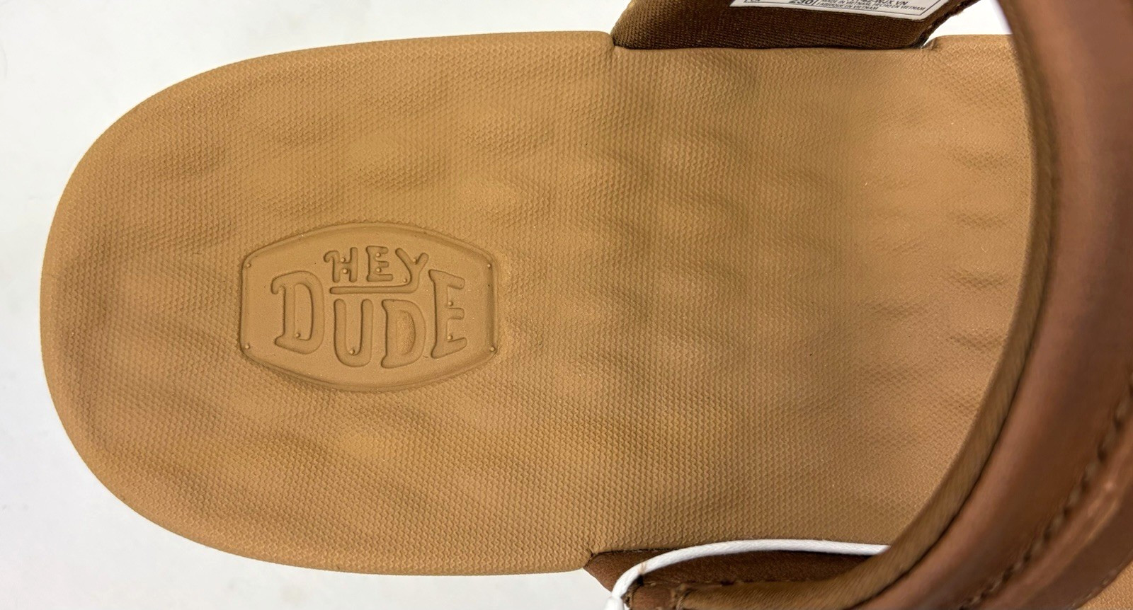 Hey Dude Austin Slide Classic Platform Slip-On Sandals Cognac Brown Women 7 NIB