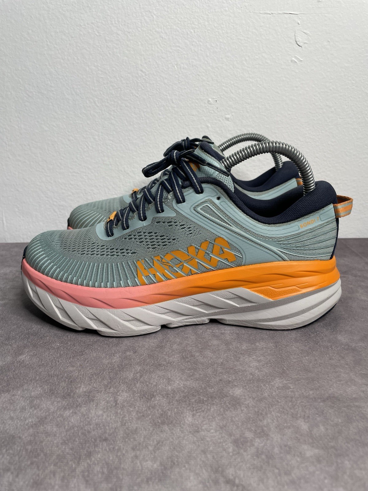 Hoka One One Bondi 7 Sneakers Womens Size 7.5D Wide Running Gym Shoes
