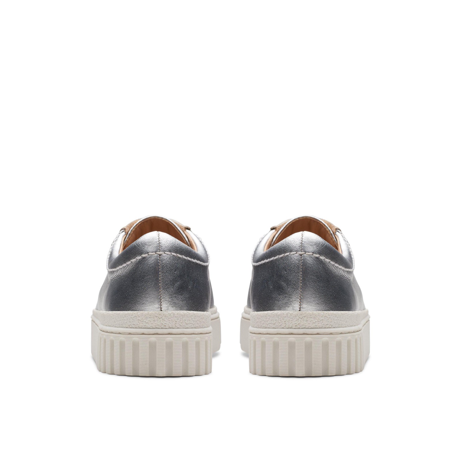 Clarks Womens Mayhill Walk Metallic Leather Casual Sneakers Shoes