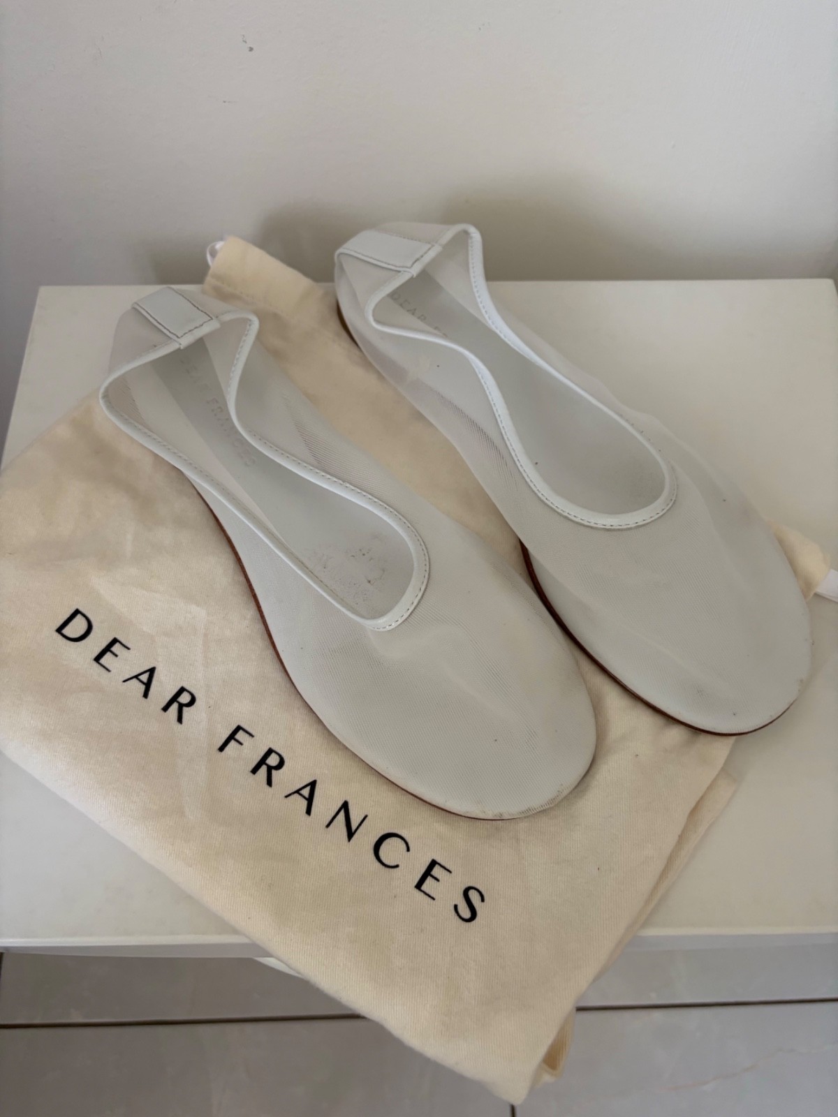 DEAR FRANCES- white mesh- flats-classics-39