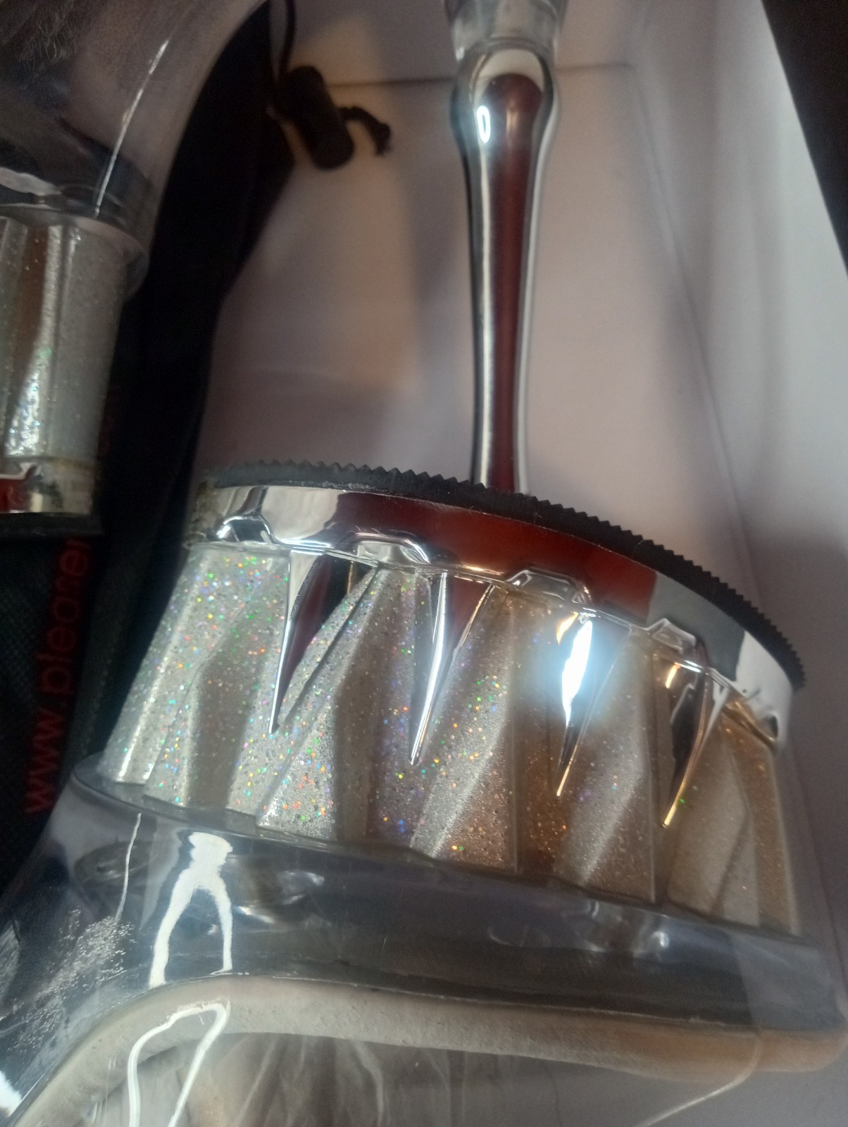 Silver glitter Pleaser platform stilettos 6 inch. Size 10 US. SPIKY 601MG/C/SG