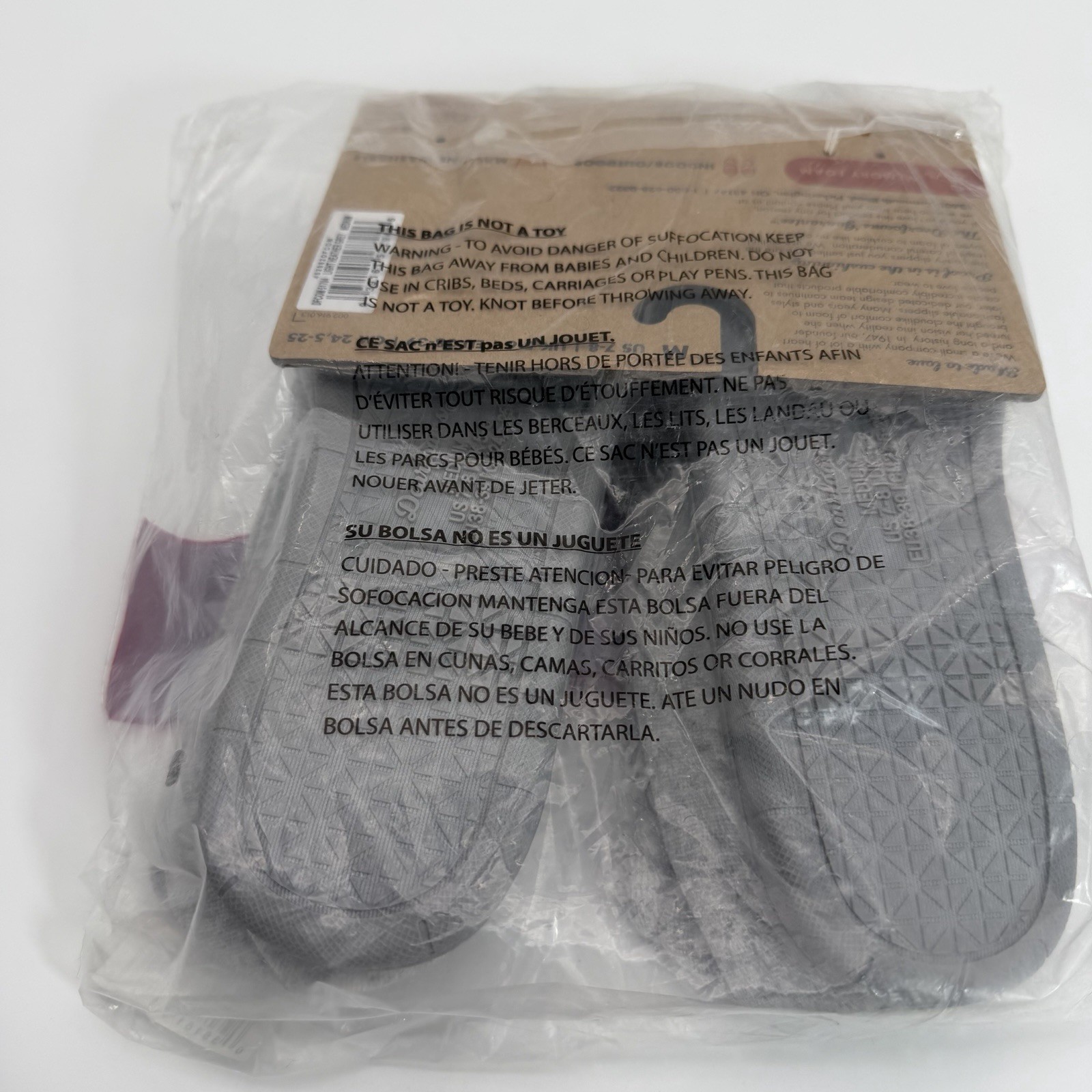 Dearfoams Women’s Size Medium 7/8 Slippers Gray Grey House Shoes New In Bag