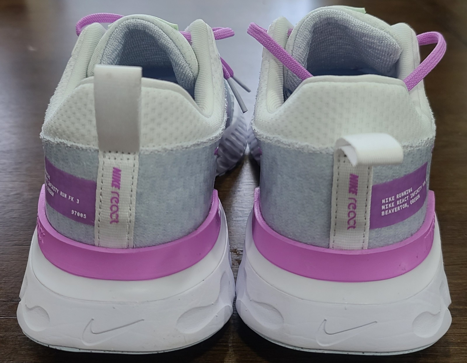 Nike React Infinity Run Flyknit 3 ‘Grey Rush Fuchsia’ Women’s