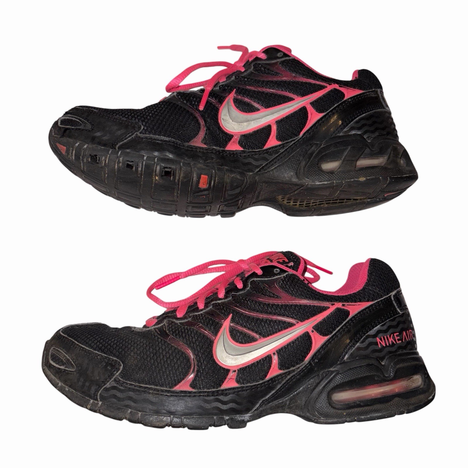 Nike Air Max Torch 4 Low Top Running Sneakers Black/Bright Pink Women’s US 8