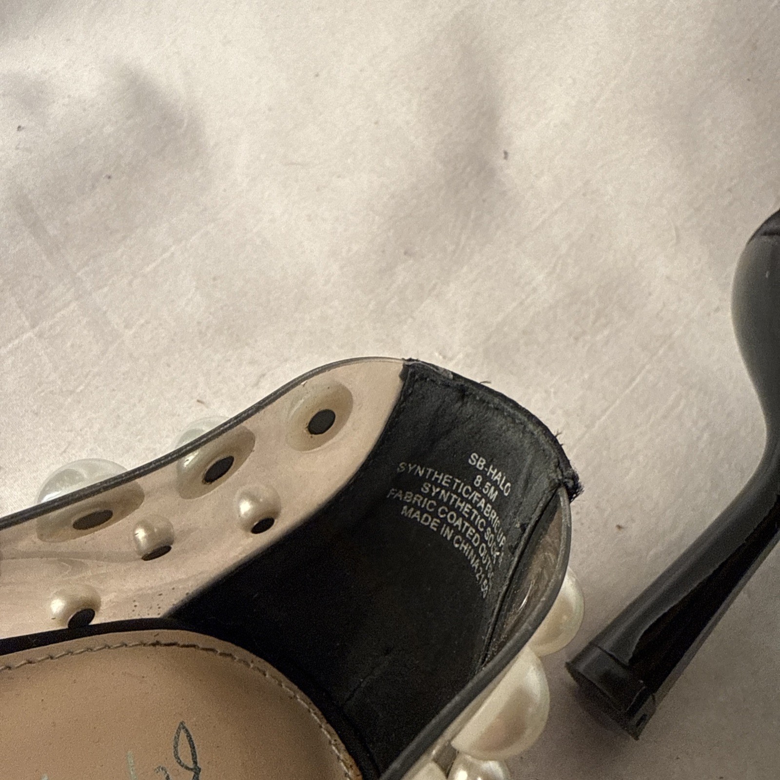 Betsey Johnson Pearl Studded Heels, Size 8.5 Sb Halo