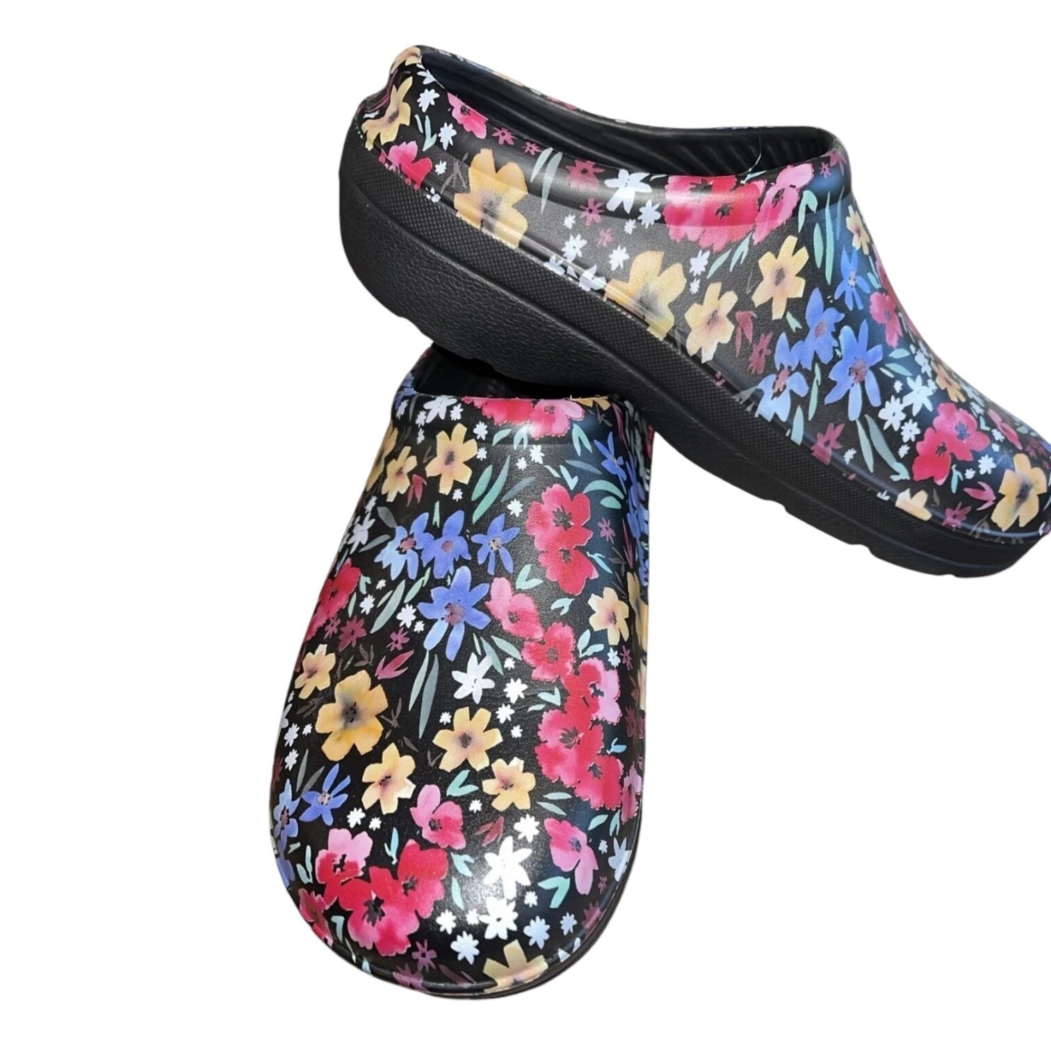 totes Women’s Ultra Tough Super Comfy Lightweight Size 10 Floral Gardening Clog