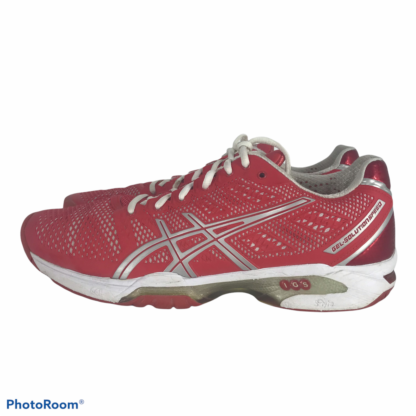 NOT AVAILABLE ASICS Sneakers Womens 9 IGS Gel Solutions Speed Red Running Shoes
