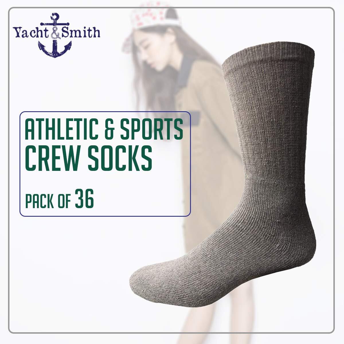 36 Units of Women’s Premium Cotton Crew Socks Gray Size 9-11 – Womens Crew Sock