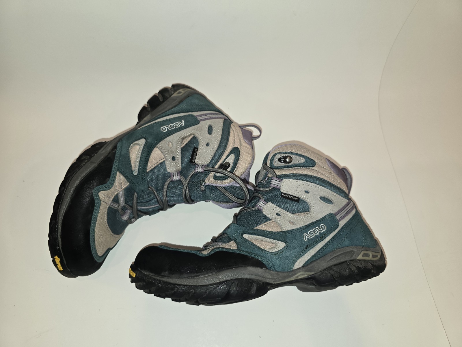 Asolo Women’s Waterproof Ankle Hiking Boots Lace-Up Colorblock Teal US 8.5
