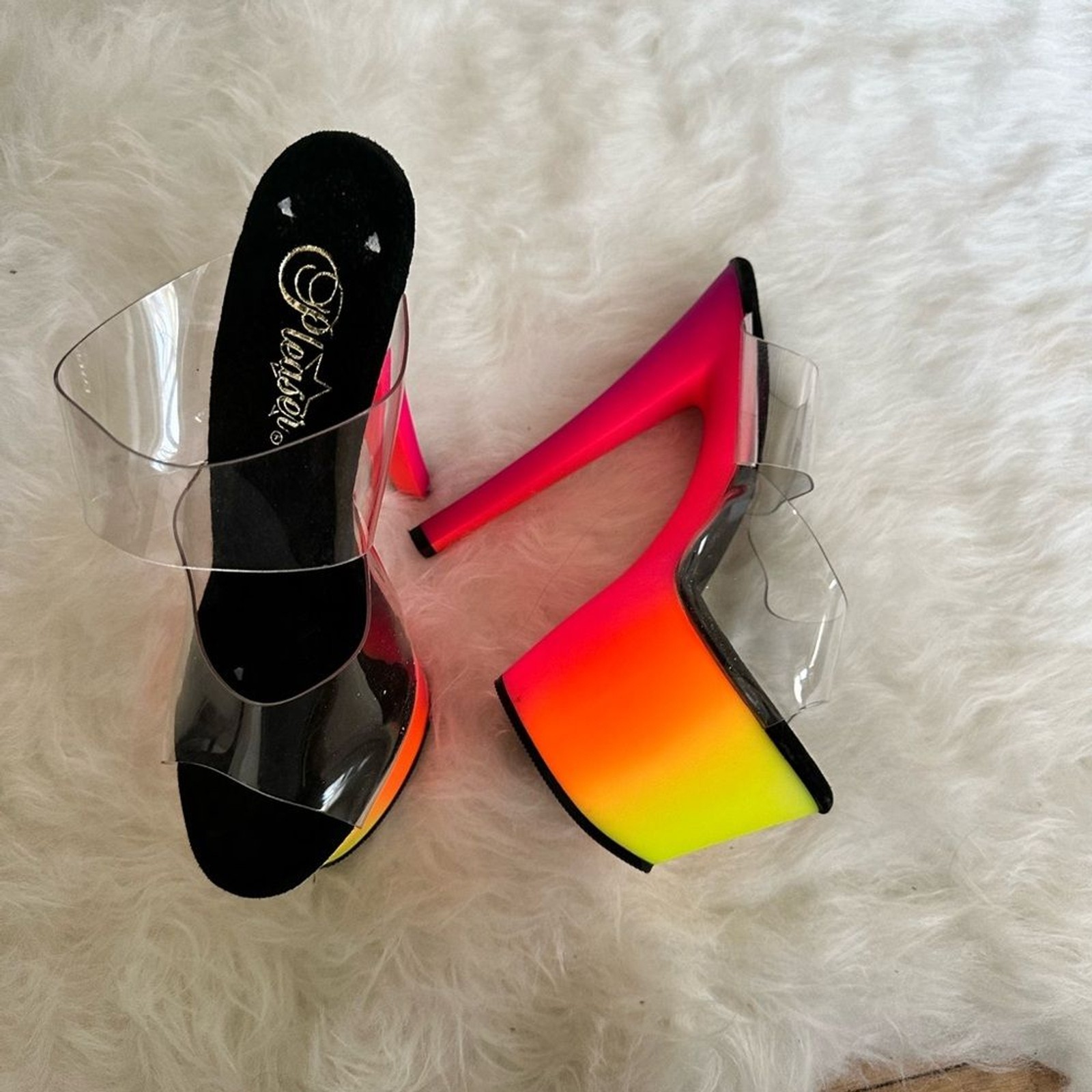 Pleaser Heels UV Rainbow