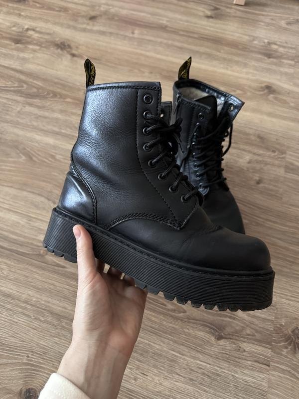 Women Dr Martens boots black leather 37 #3K93